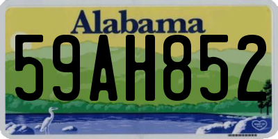 AL license plate 59AH852