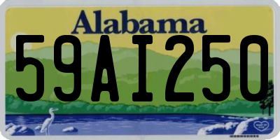 AL license plate 59AI250