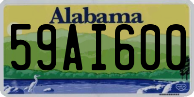 AL license plate 59AI600