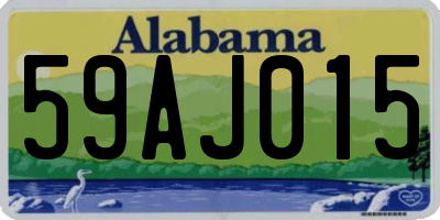 AL license plate 59AJ015