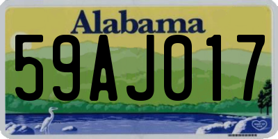 AL license plate 59AJ017