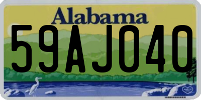 AL license plate 59AJ040