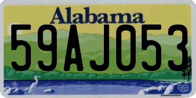 AL license plate 59AJ053