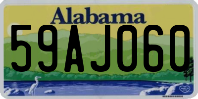 AL license plate 59AJ060