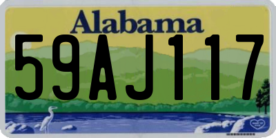 AL license plate 59AJ117