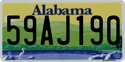 AL license plate 59AJ190