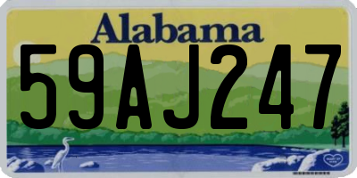 AL license plate 59AJ247