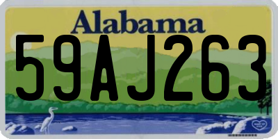 AL license plate 59AJ263