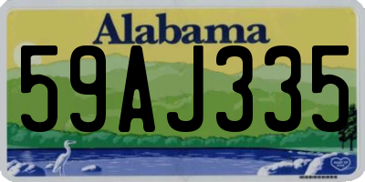 AL license plate 59AJ335