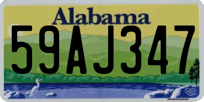 AL license plate 59AJ347