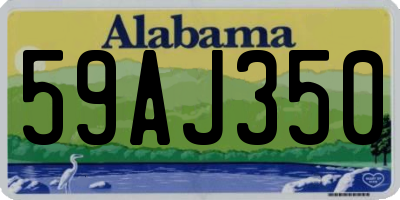 AL license plate 59AJ350