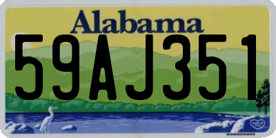 AL license plate 59AJ351