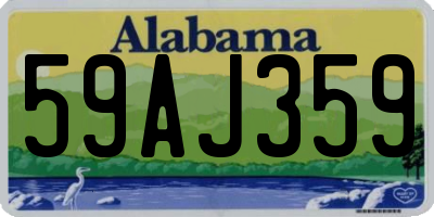 AL license plate 59AJ359