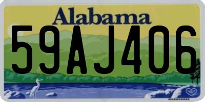 AL license plate 59AJ406