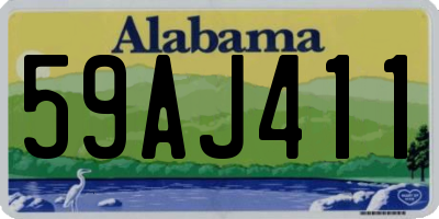 AL license plate 59AJ411