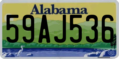 AL license plate 59AJ536