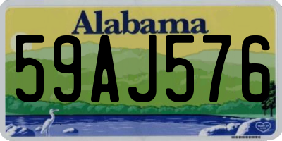 AL license plate 59AJ576