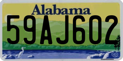 AL license plate 59AJ602