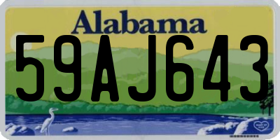 AL license plate 59AJ643