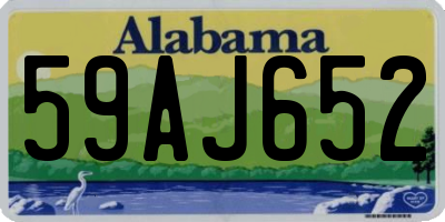 AL license plate 59AJ652