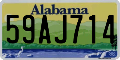 AL license plate 59AJ714