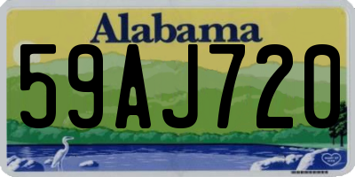 AL license plate 59AJ720