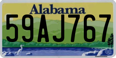 AL license plate 59AJ767