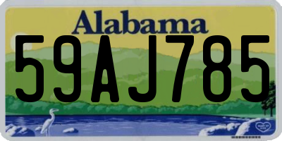 AL license plate 59AJ785