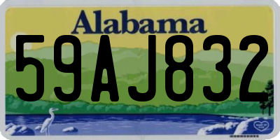 AL license plate 59AJ832