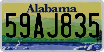 AL license plate 59AJ835