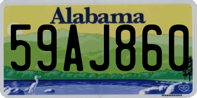 AL license plate 59AJ860