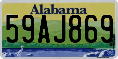 AL license plate 59AJ869