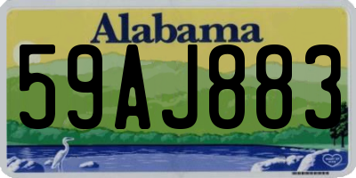 AL license plate 59AJ883