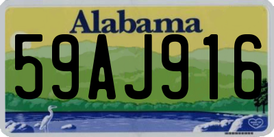 AL license plate 59AJ916