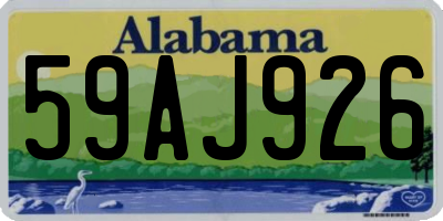 AL license plate 59AJ926