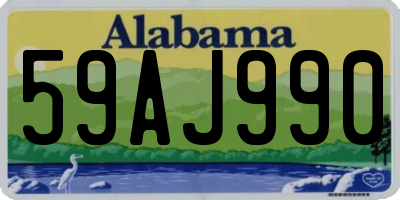 AL license plate 59AJ990