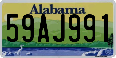 AL license plate 59AJ991