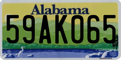 AL license plate 59AK065