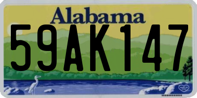 AL license plate 59AK147