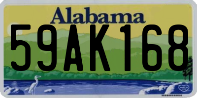 AL license plate 59AK168