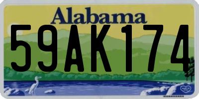 AL license plate 59AK174