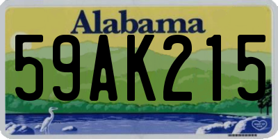 AL license plate 59AK215
