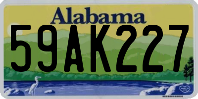 AL license plate 59AK227