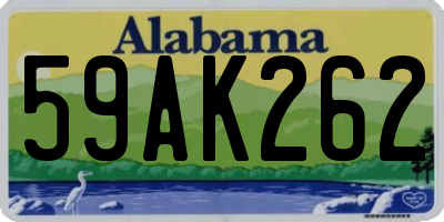 AL license plate 59AK262