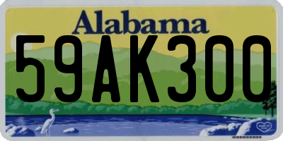 AL license plate 59AK300