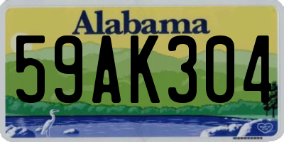 AL license plate 59AK304