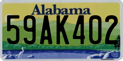 AL license plate 59AK402