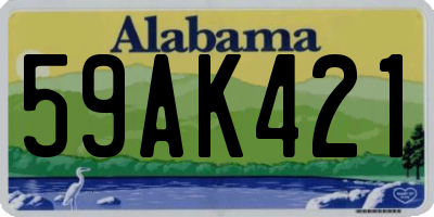 AL license plate 59AK421