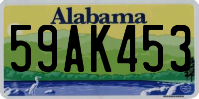 AL license plate 59AK453