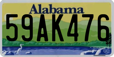 AL license plate 59AK476